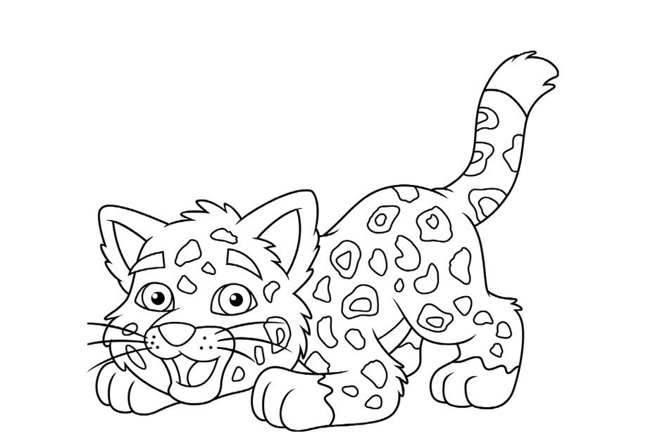 Dessin Léopard #9703 (Animaux) À Colorier - Coloriages À Imprimer tout Leopard Coloriage