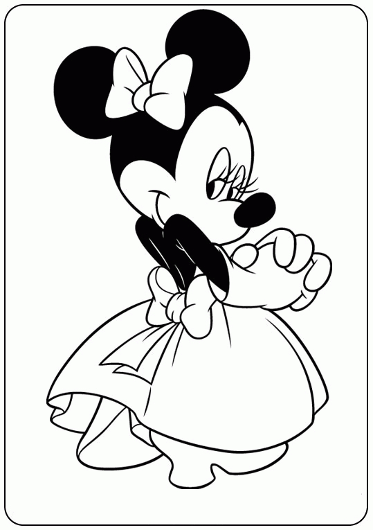 Dessins Sur Play-The À Imprimer Dessin De Minnie A Imprimer destiné Coloriage Mini Mickey