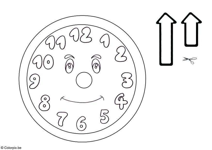 Dibujo Para Colorear Reloj - Dibujos Para Imprimir Gratis - Img 5761 dedans Coloriage Horloge