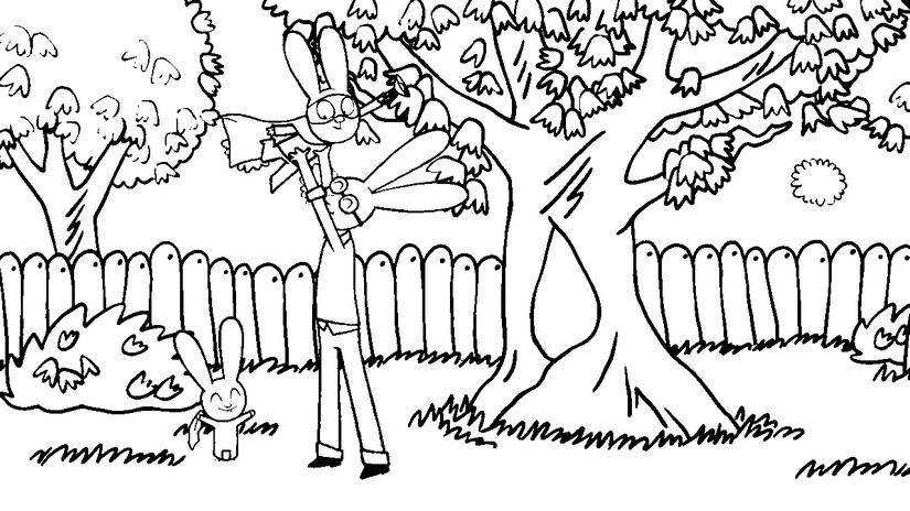 Dibujo Para Colorear Simon Conejo : Simon Juega En El Jardín Con Su Padre 6 destiné Coloriage Simon