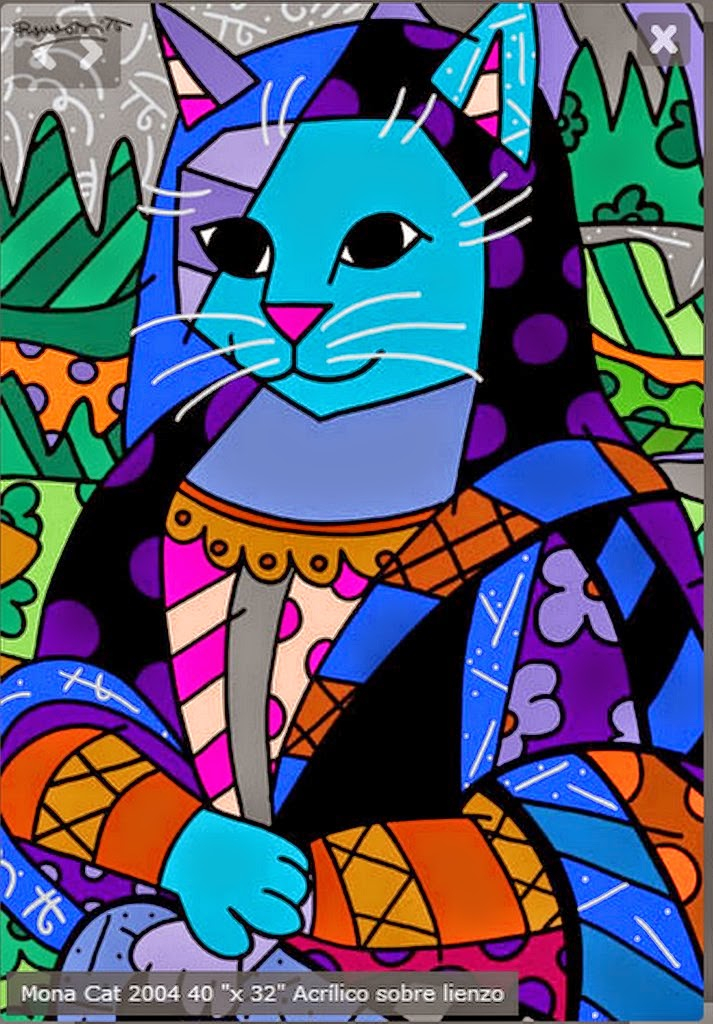 Dibujos Abstractos Sencillos - Buscar Con Google | Britto, Romero tout Romero Britto Mona Cat