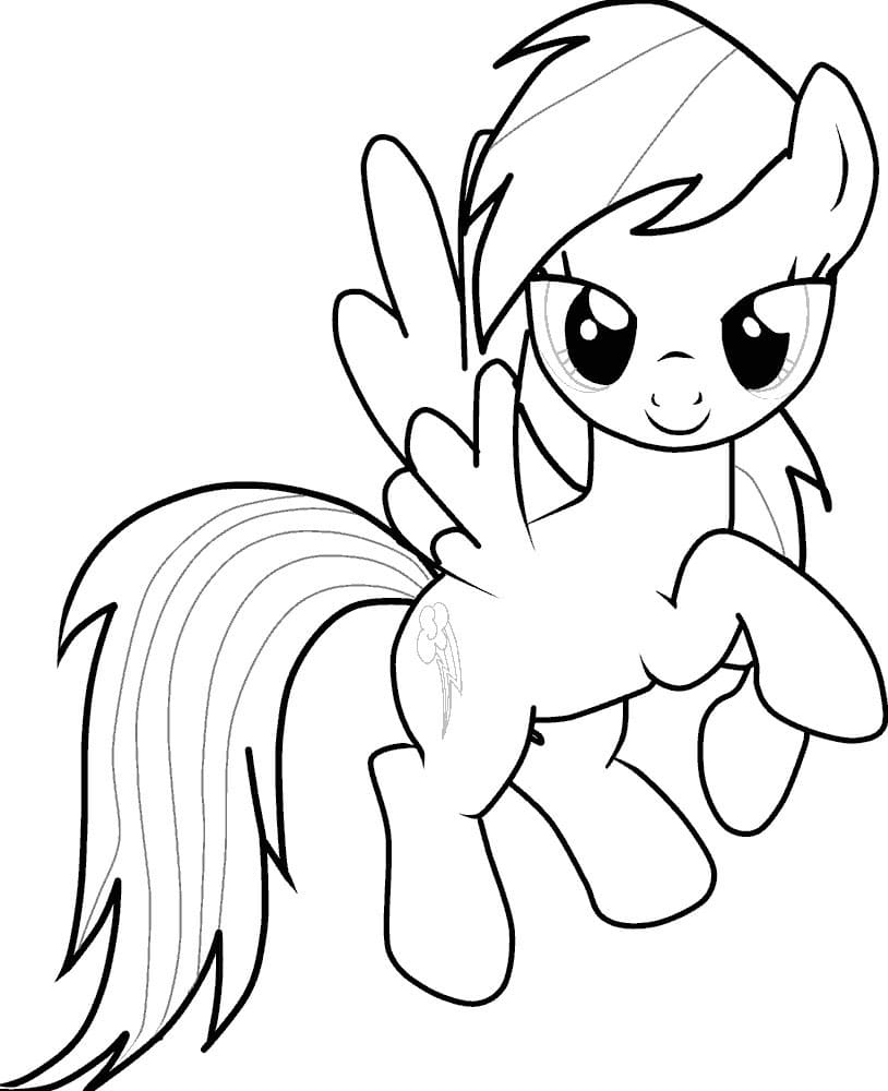 Dibujos De Apple Bloom Pony Para Colorear Para Colorear, Pintar E dedans Coloriage My Little Pony Rainbow Dash