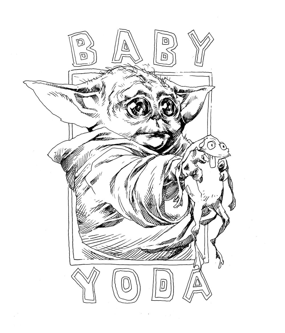 Dibujos De Baby Yoda Para Colorear. Imprime Gratis encequiconcerne Coloriage Bebe Yoda