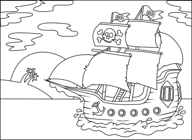 Dibujos De Piratas Para Colorear (100 Piezas). Imprime Gratis concernant Santiago Des Mers Coloriage