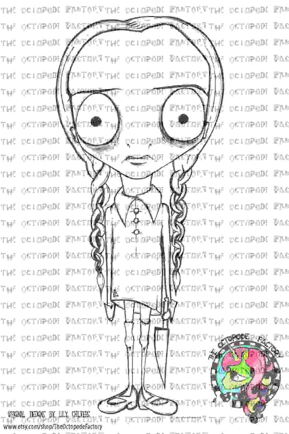 Dibujos Para Colorear La Familia Addams - Para Colorear destiné Coloriage Mercredi Addams À Imprimer