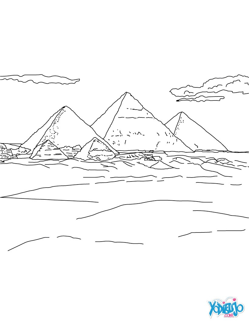 Dibujos Para Colorear Pirámides De Giza Egipto - Es.hellokids concernant Coloriage Pyramides