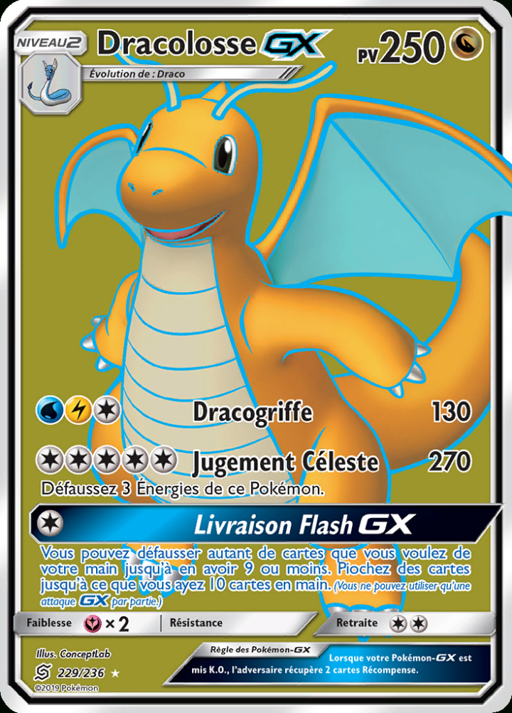 Dracolosse-Gx (Soleil Et Lune Harmonie Des Esprits 229) — Poképédia à Dracolosse Dessin