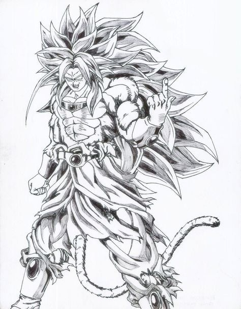 Dragon Ball Af (Anime Fan) Broly | Coloriage Dragon Ball, Coloriage Dbz intérieur Coloriage Broly