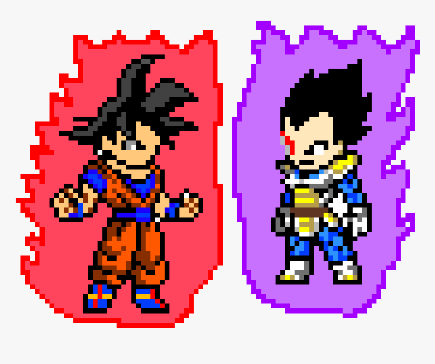 Dragon Ball Z Characters In Pixels , Transparent Cartoons - Dragon Ball pour Pixel Dragon Ball
