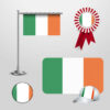 Drapeau D'Irlande Avec Le Vecteur De Design Créatif | Vecteur Gratuite encequiconcerne Drapeau Irlande À Colorier