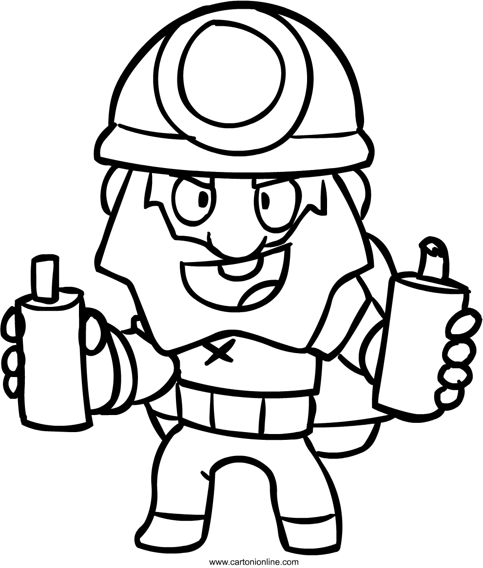 Dynamike From Brawl Stars Coloring Page intérieur Dessin Brawl Star