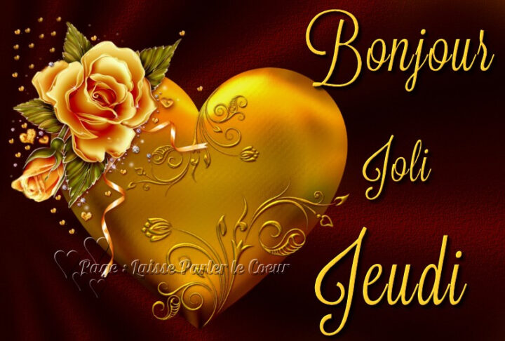 ᐅ Jeudi Images, Photos Et Illustrations Pour Facebook (Page 5 concernant Bonjour Bon Jeudi Bisous