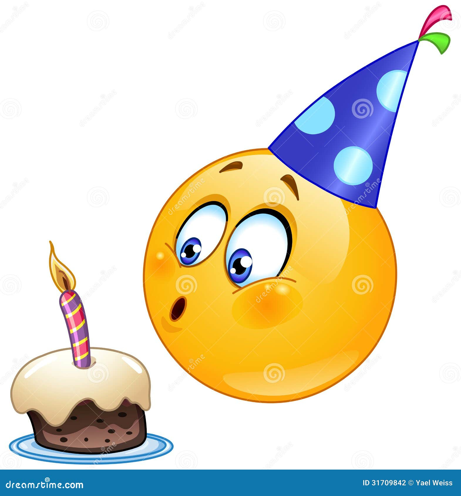 Émoticône D&amp;#039;Anniversaire Illustration De Vecteur. Illustration Du à Emoji Anniversaire Gratuit Animé