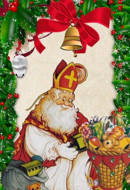 Épinglé Sur Fête De Saint-Nicolas : Cartes / Sinterklaasfeest : Kaarten serapportantà Carte Saint Nicolas