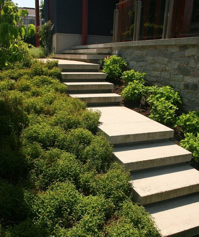 Escalier Béton Extérieur Aménagement Idée | Garden Stairs, Outside concernant Escalier Exterieur Moderne