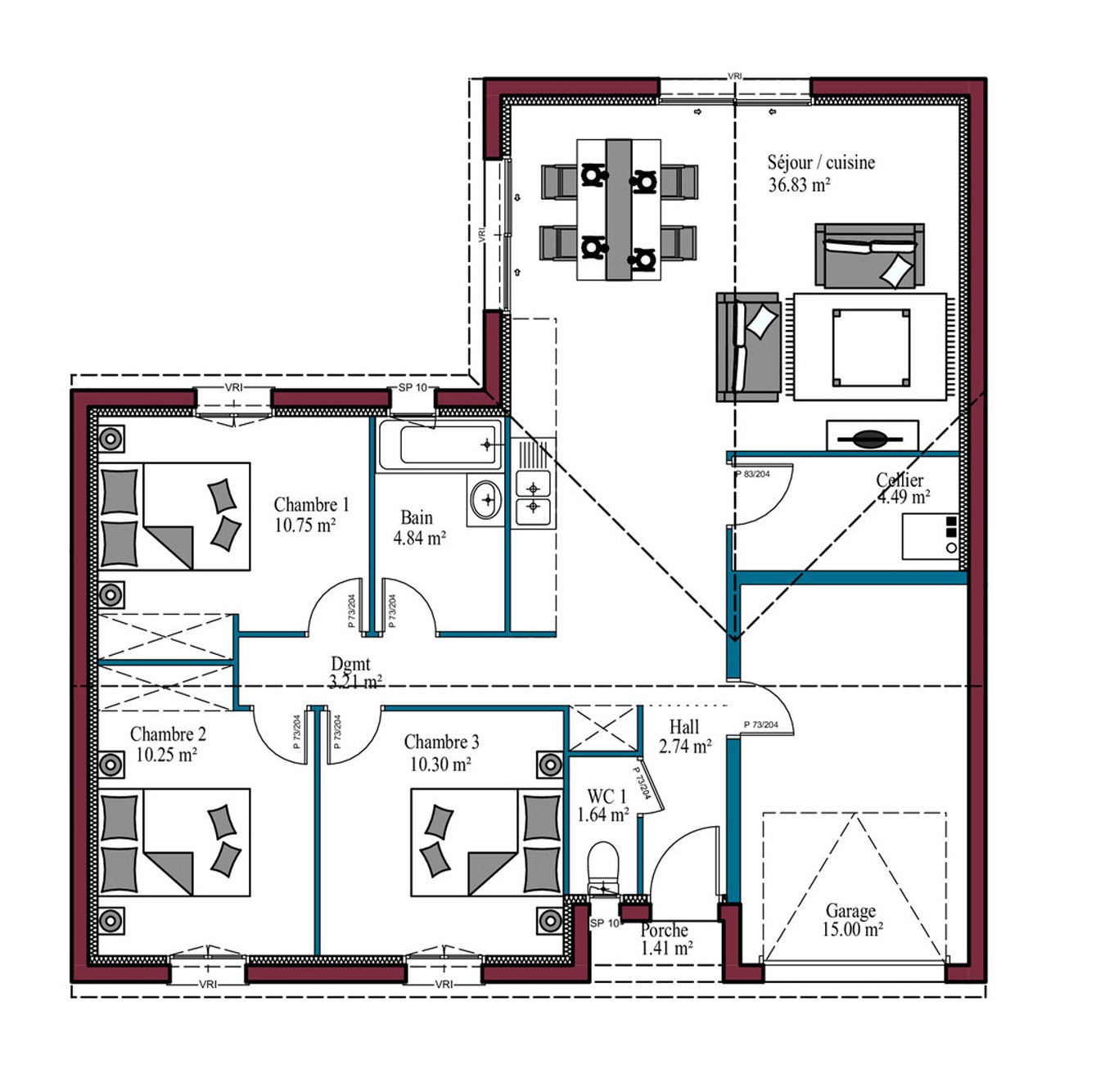 Faire Les Plans De Sa Maison De Plain-Pied - Maisons Mca à Plan Maison En L