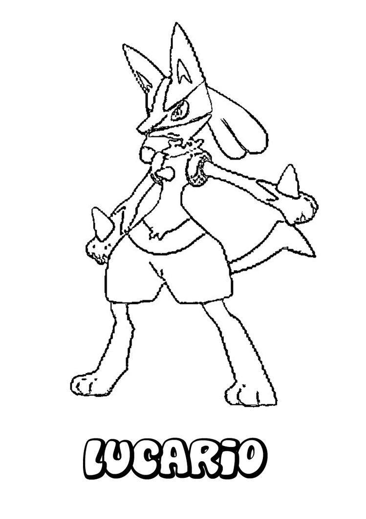 Fighting Pokemon Coloring Pages - Lucario Fall Leaves Coloring Pages destiné Coloriage Loucario