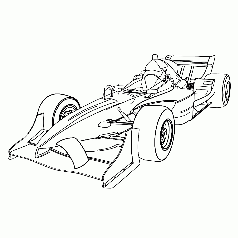 Formule 1 Auto Kleurplaat - Kleurplaatje.nl dedans Coloriage Formule 1 Mercedes
