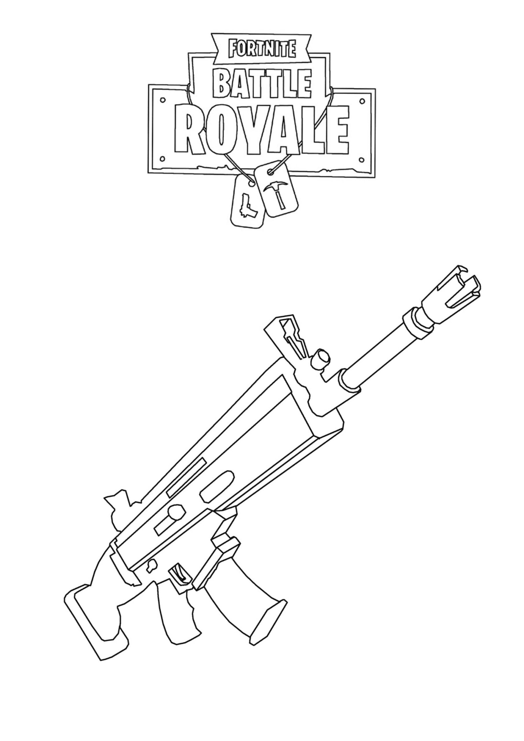 Fortnite Battle Royale : Arme D&amp;#039;Assaut - Coloriage Fortnite Battle pour Coloriage Fortnit