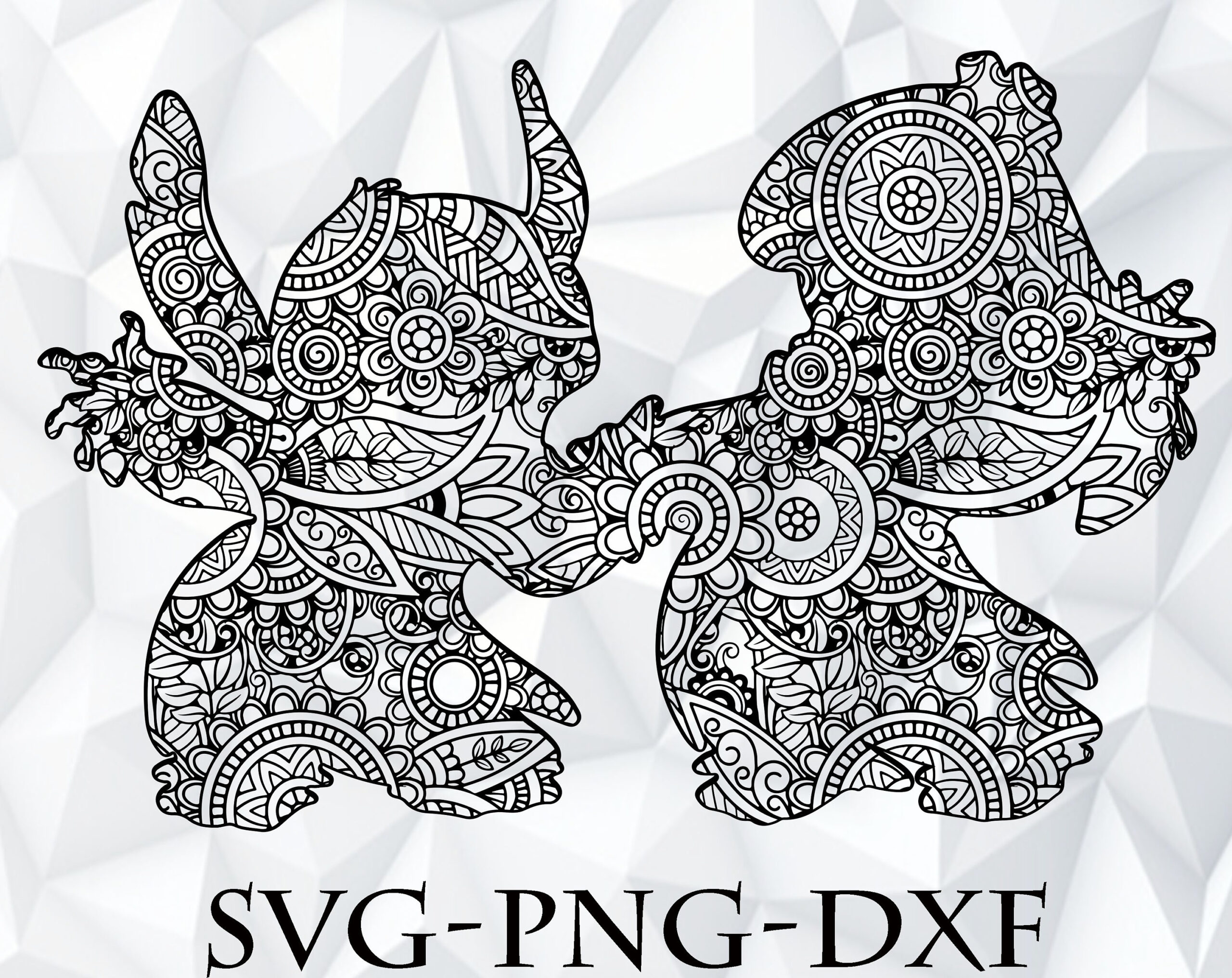 Free 350 Disney Stitch Mandala Svg Svg Png Eps Dxf File pour Dessin A Imprimer Mandala Stitch
