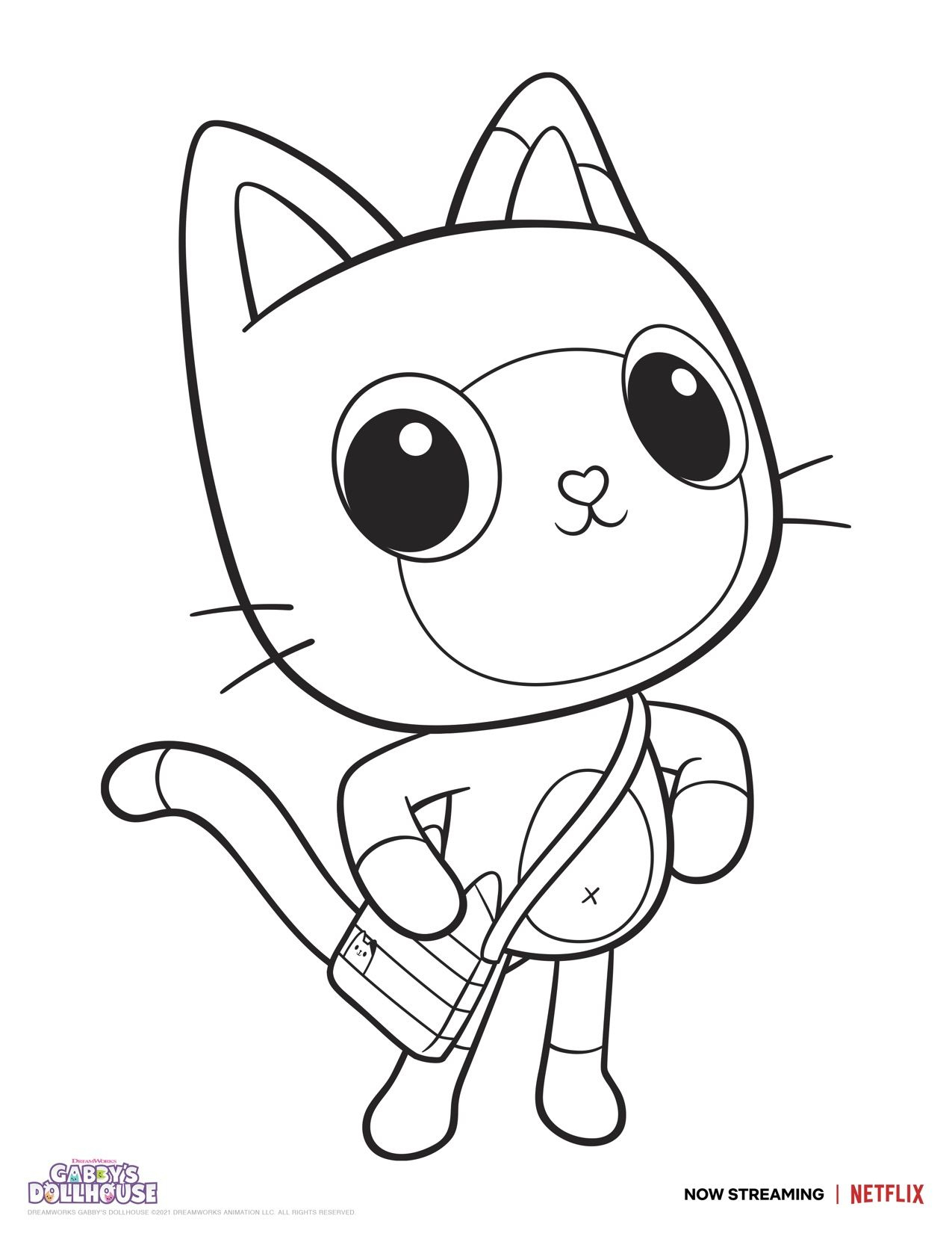 Free Gabby'S Dollhouse Coloring Pages Cat Coloring Page, Coloring Pages encequiconcerne Coloriage Gaby Chat