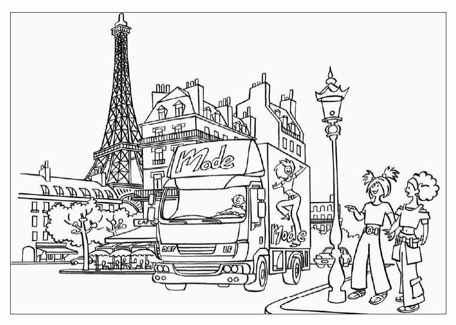 Free Printable Paris Coloring Pages At Getcolorings | Free tout Coloriage Paris À Imprimer