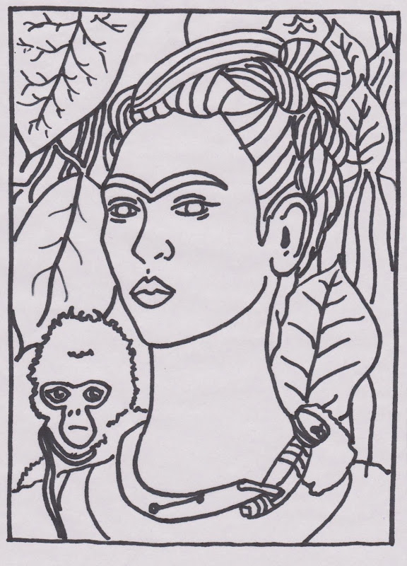 Free Zentangle Coloring Pages | Coloring Pages For Free à Frida Kahlo Coloriage