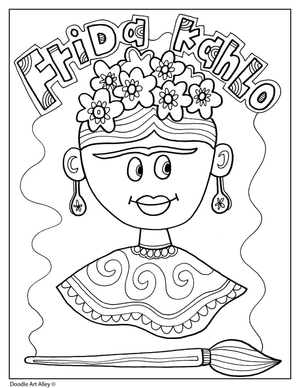Frida Kahlo - Classroom Doodles intérieur Frida Kahlo Coloriage