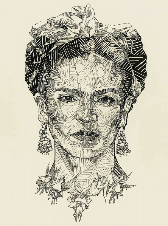 Frida Kahlo: | Frida Kahlo, Frida Art, Arte Frida Kahlo dedans Dessin Frida Kahlo Facile