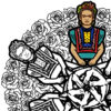 Frida Kahlo Mandala Coloring Page serapportantà Coloriage Frida Kahlo
