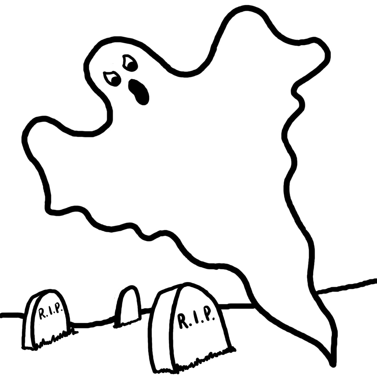 Ghost Face Coloring Pages à Dessin Fantôme Facile