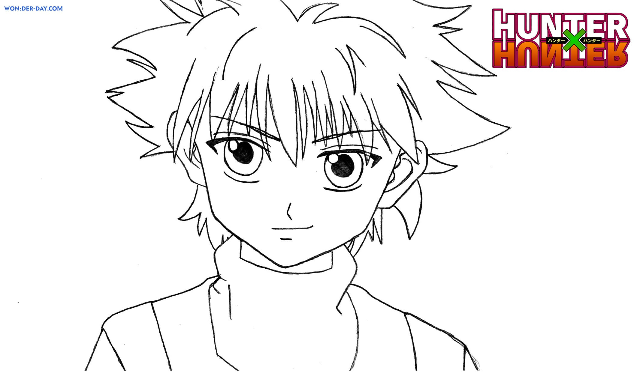 Gon And Killua Hunter X Hunter Coloring Pages pour Coloriage Gon
