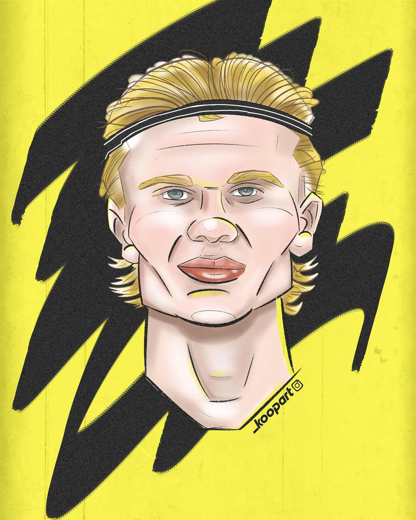 Haaland Drawing : Erling Haaland Who Borussia Dortmund Fans Of pour Coloriage Haaland