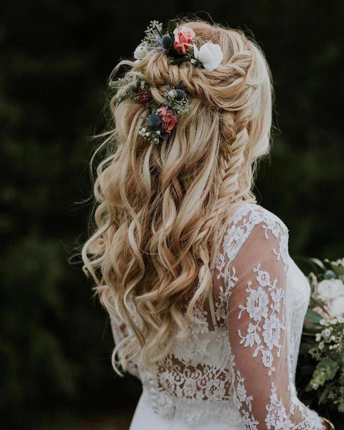 Hair Style; Bridal Hairstyle; Wedding; Scattered Hairstyle;Long Hair concernant Coiffure Tresse Boheme