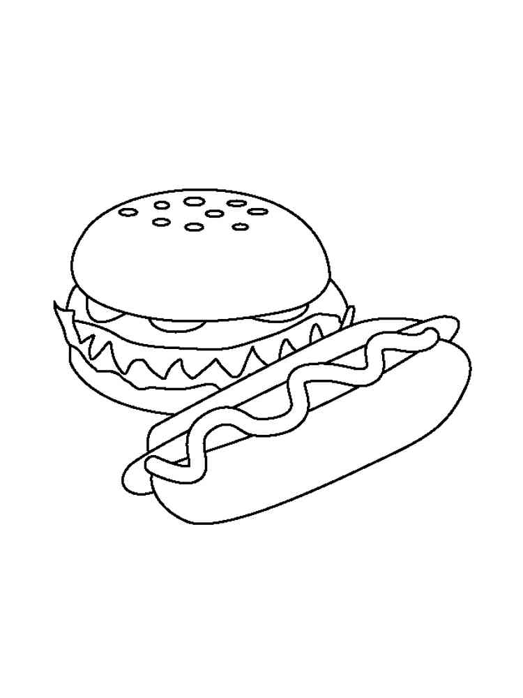 Hamburger Coloring Pages concernant Coloriage Hamburger