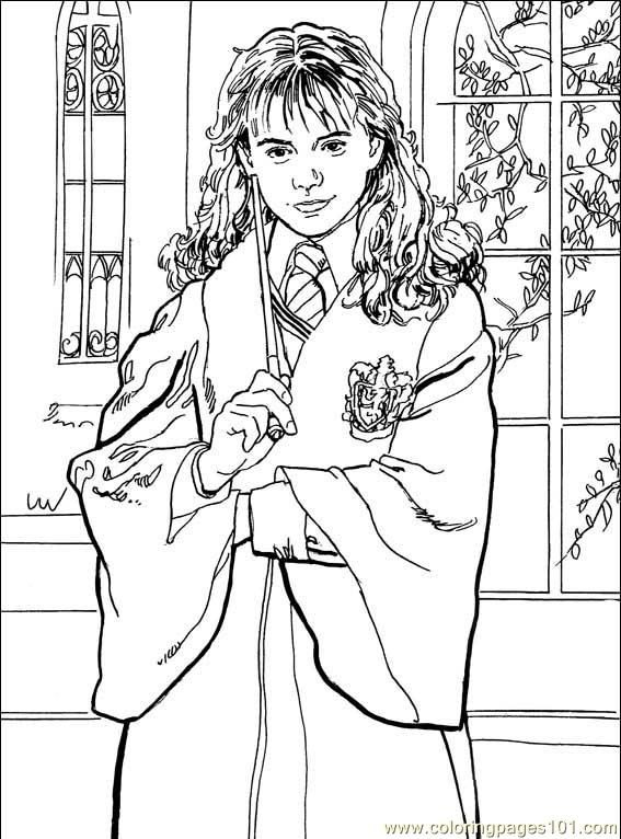 Harry Potter Coloring Page | Coloriage Harry Potter, Coloriage, Harry intérieur Hermione Coloriage