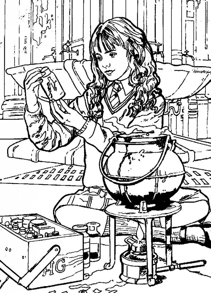 Harry Potter Coloring Pages Hermione At Getcolorings | Free encequiconcerne Hermione Granger Coloriage Hermione