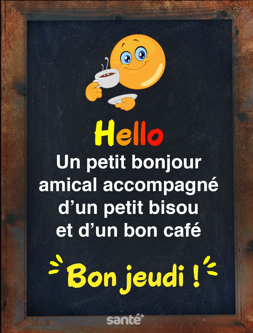 Hello Un Petit Bonjour Amical Accompagné D&amp;#039;Un Petit Bisou Et D&amp;#039;Un Bon destiné Bonjour Café Bisous