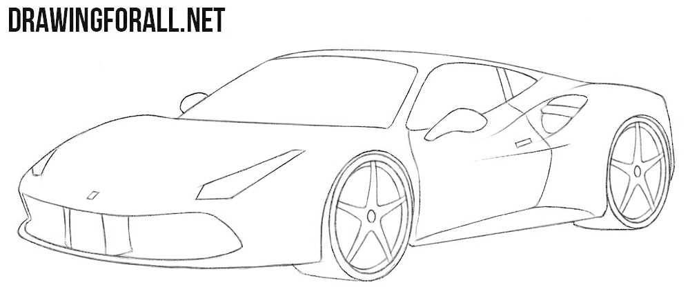 How To Draw A Ferrari Easy concernant Dessin Ferari