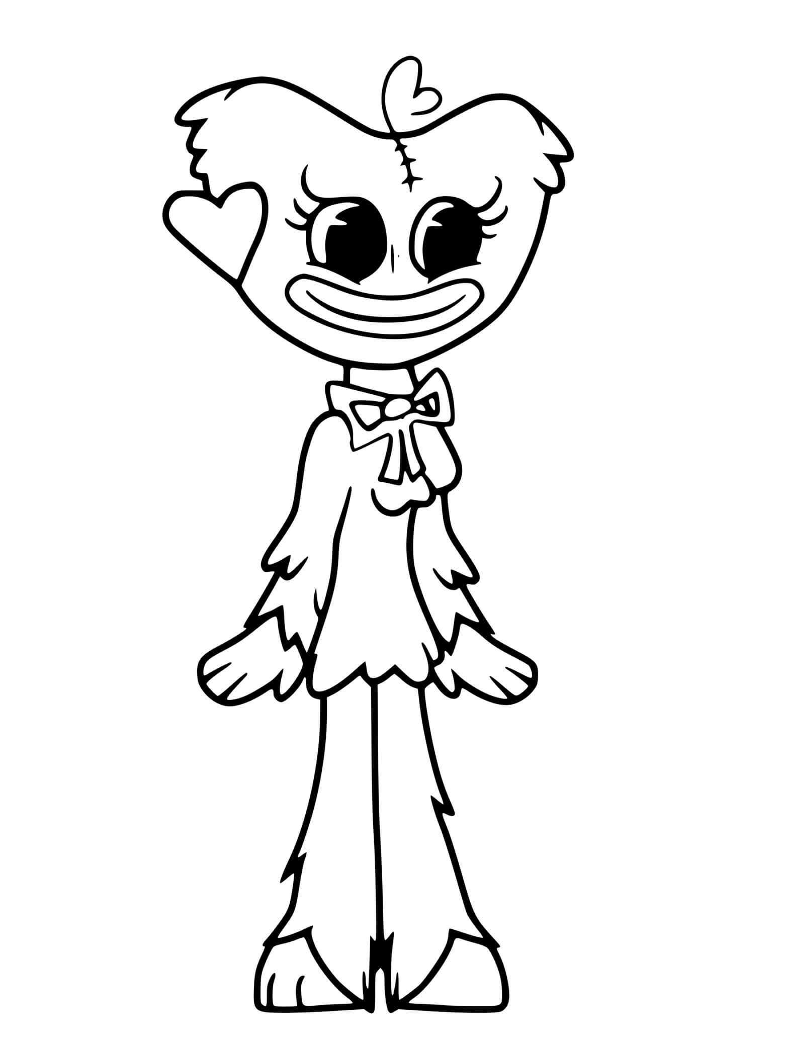 Huggy Wuggy Shows His Tongue Coloring Page pour Dessin A Imprimer Huggy Wuggy