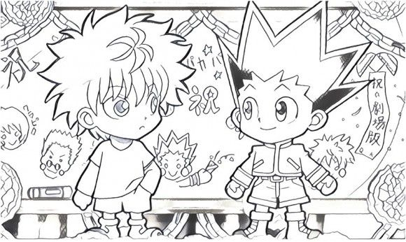 Hunter X Hunter Coloring Page | Coloring Pages, Hunter X Hunter encequiconcerne Coloriage Gon