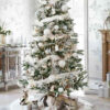 Idées Déco Pour Un Sapin De Noël En Bois Et Blanc | My Blog Deco avec Sapin Blanc Et Or