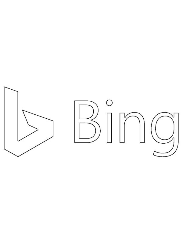 Image À Colorier Logo Bing | Topcoloriages.fr destiné Coloriage Bing