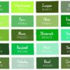 Image Result For Green Tone Names | Green Colour Palette, Shades Of dedans Nuancier Vert Olive