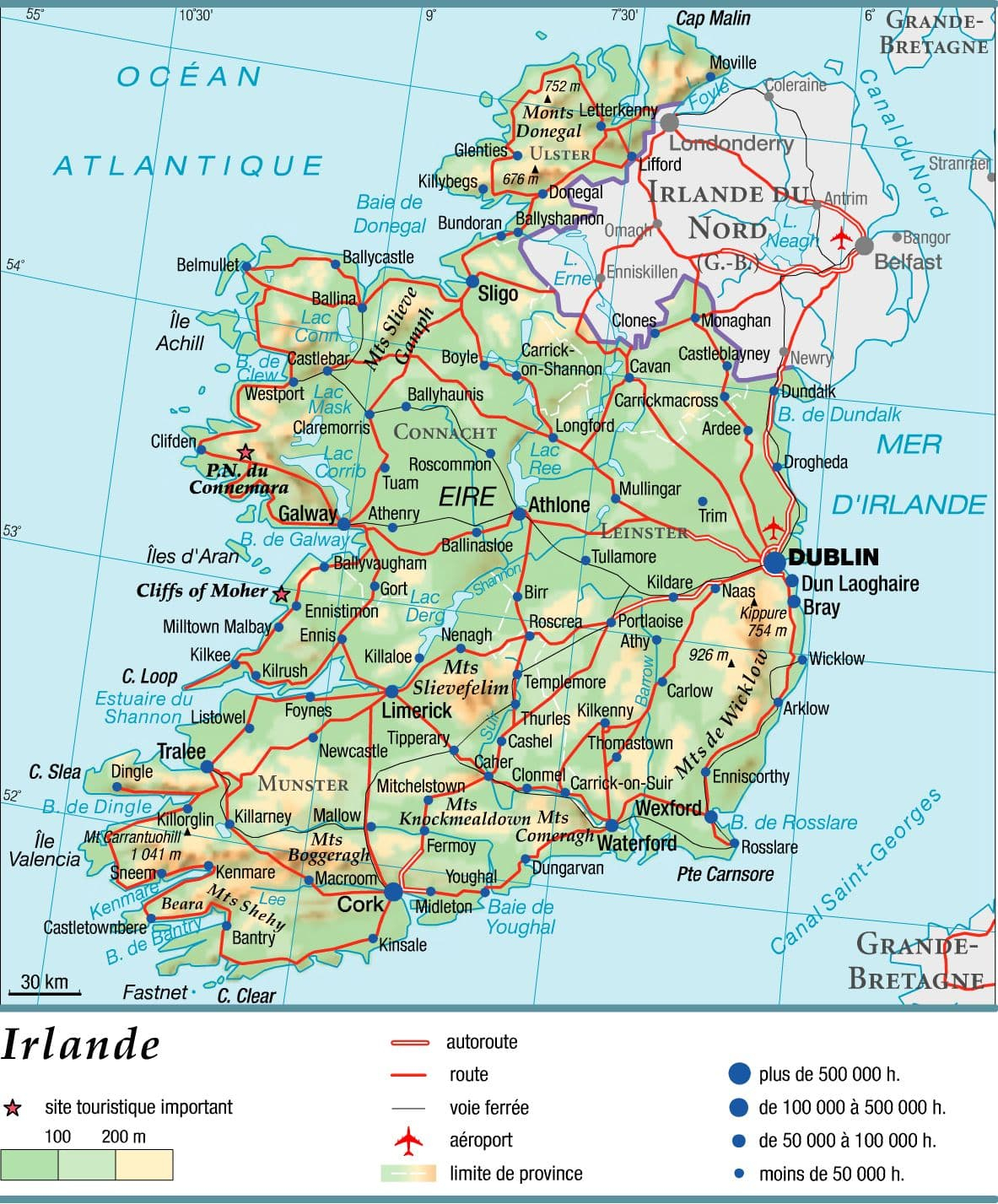 Irlande - Média Larousse pour Carte Irlande À Imprimer