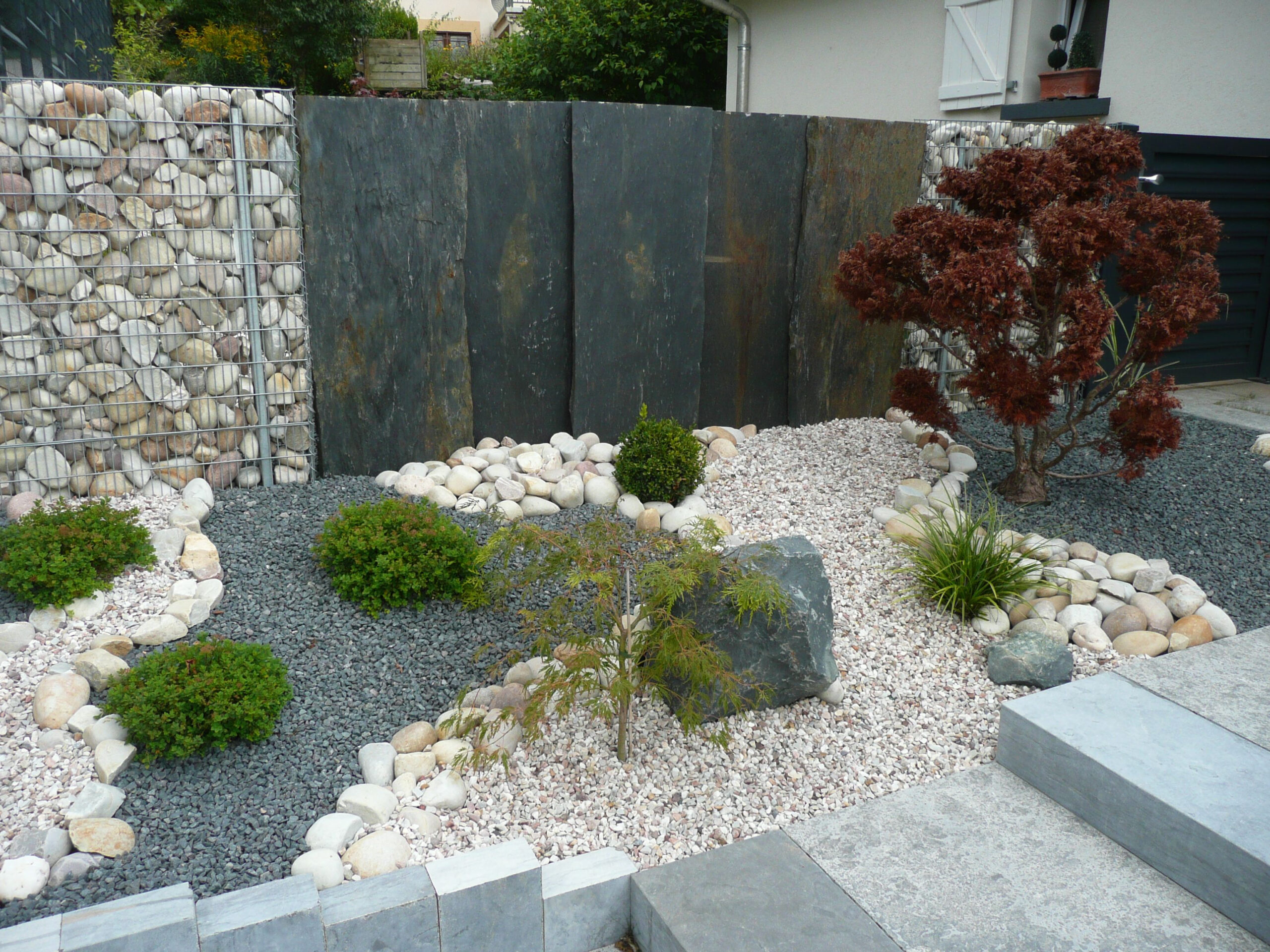 Jardin Archives - Paysage Décors | Jardin Mineral, Amenagement Jardin concernant Jardin Cailloux Blanc Et Ardoise