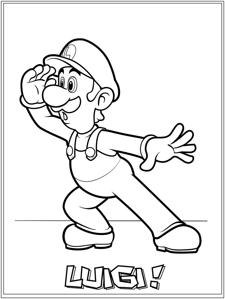 Jimbo'S Coloring Pages: Luigi Coloring Page concernant Coloriage À Imprimer Luigi