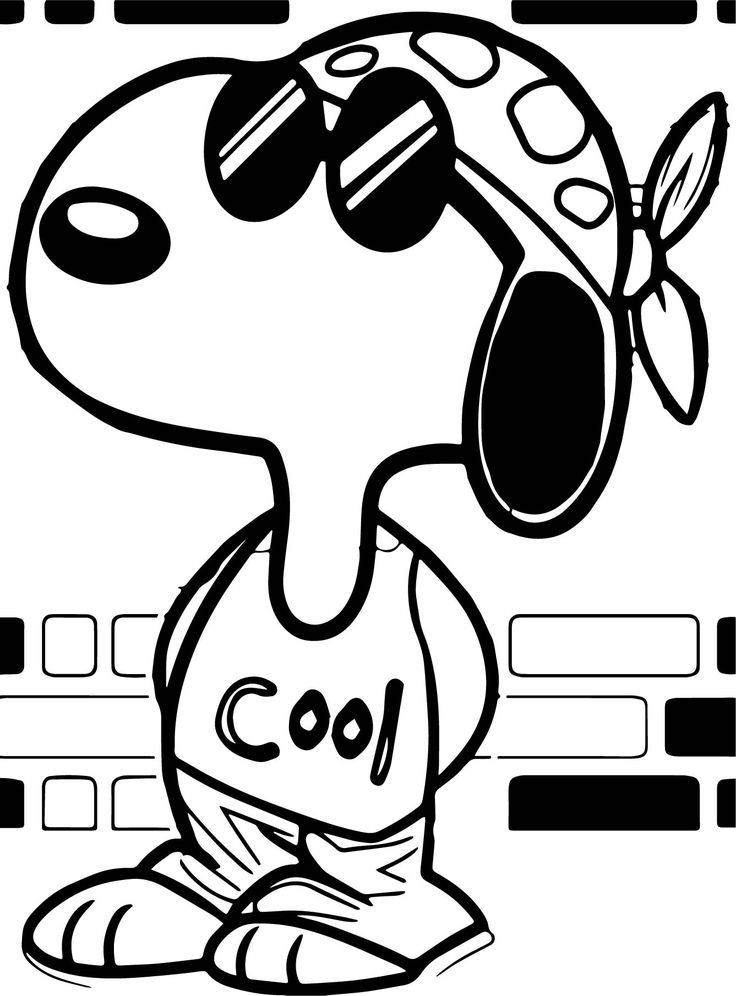 Joe Cool Snoopy Coloring Page | Snoopy Coloring Pages, Snoopy Drawing serapportantà Coloriage Snoopy