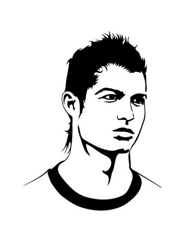 Kolorowanka Cristiano Ronaldo | Ladnekolorowanki.pl dedans Coloriage Ronaldo À Imprimer