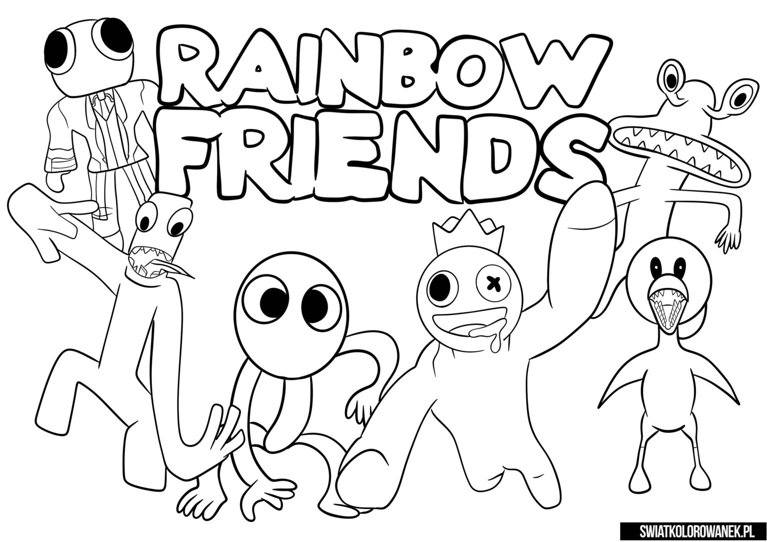 Kolorowanki Do Druku Roblox Rainbow Friends - Imagesee destiné Blue Rainbow Friends Coloring Pages
